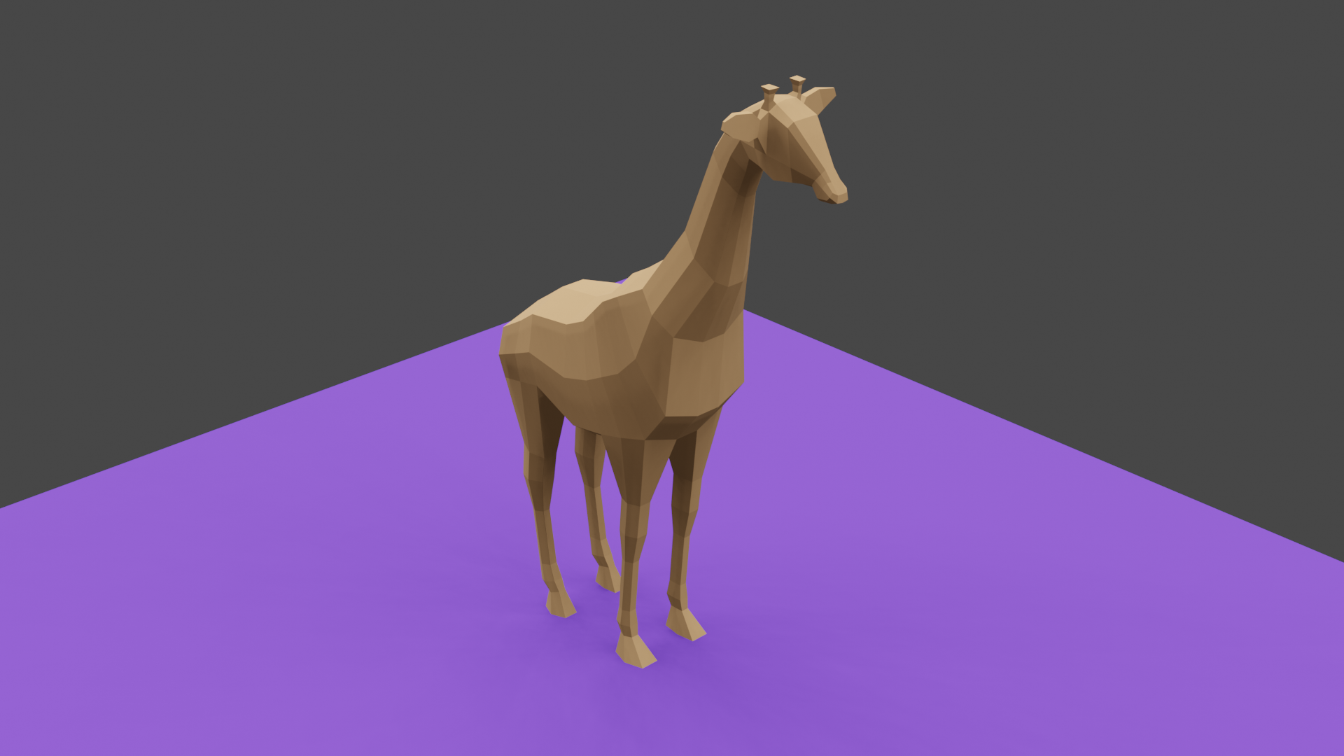Girafe low poly